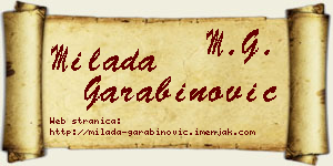 Milada Garabinović vizit kartica